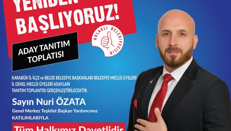 İsmail Özer`den Aday Tanıtım Toplantısına Davet