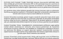 Karabük Üniversitesi Rektörlüğünden Beklenen Açıklama Geldi.