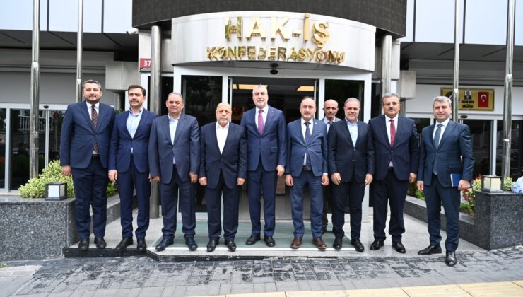 DEĞİRMENCİ ÇALIŞMA BAKANI IŞIKHAN’IN HAK-İŞ’İ ZİYARETİNDE YER ALDI