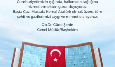 Özel Medikar Hastanesi Cumhuriyet Bayramı Kutlama Mesajı