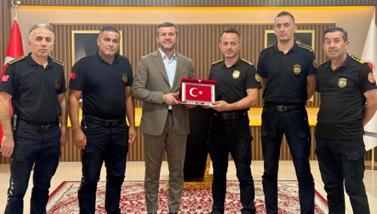 İTFAİYE HAFTASI’NDA BAŞKAN ÇETİNKAYA’YA ZİYARET