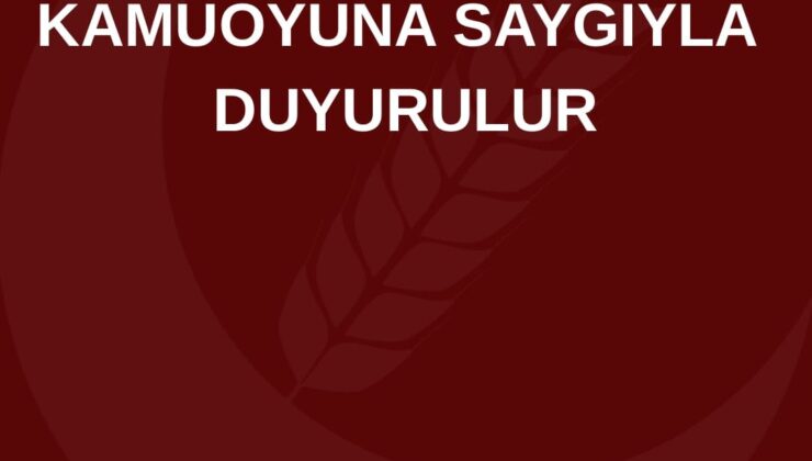 Yeniden Refah Partisinden Kamuoyuna Duyuru