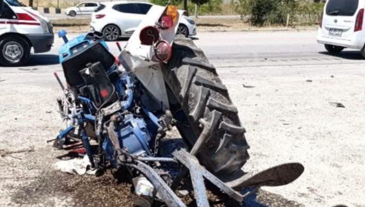 Karabük’te, tırın arkadan çarptığı traktörün sürücüsü ağır yaralandı.